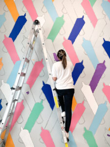 Colorful Joint-themed Mural designed for Bud Mart Cannabis