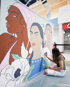 Diversity Project for CrossIron Mills, painted live in-centre
