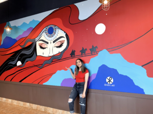 Afghan-themed artwork for Noor's Curry and Grill in Calgary