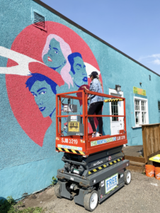 Mount Pleasant Community Mural, created by Kiran Rai-Bhullar, in collaboration with Maya Corona