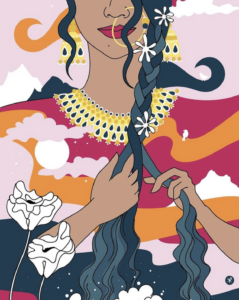 Concept artwork by Kiran Rai-Bhullar, reflecting on the interconnections of identity and landscape